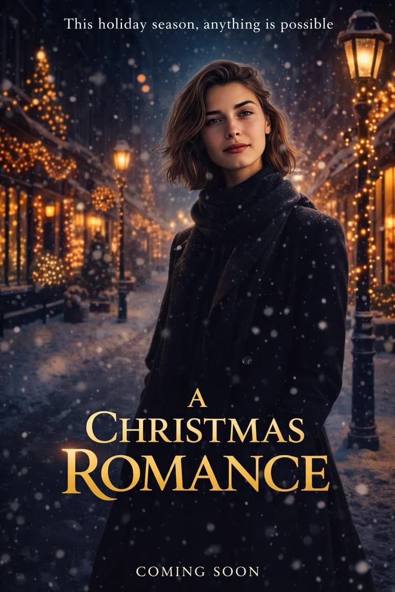 Ai Christmas Photo Generator - Cinematic Snowy Street Scene